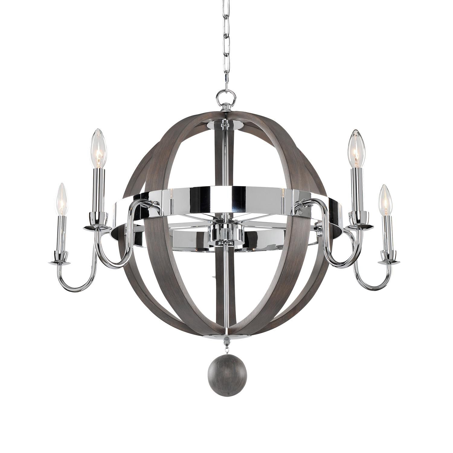 Sharlow 32 Inch 5 Light Chandelier by Kalco Lighting